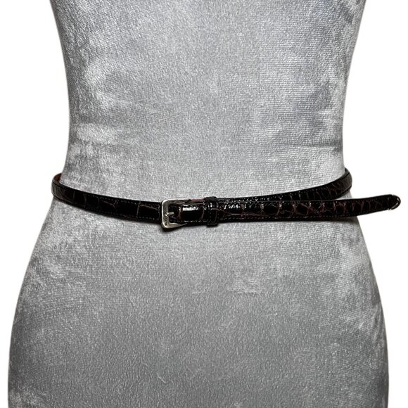 Ralph Lauren Brown Genuine American Alligator Belt